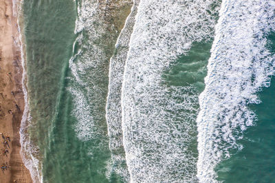 High angle view of sea waves