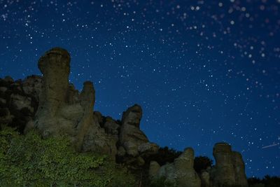 Low angle view of star field against star field