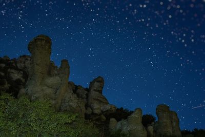 Low angle view of star field against star field