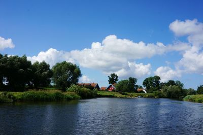 Scenic view of river against sky