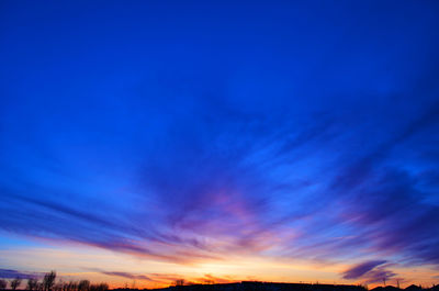 Low angle view of blue sky