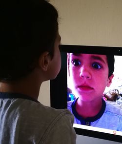 Close-up portrait of a boy