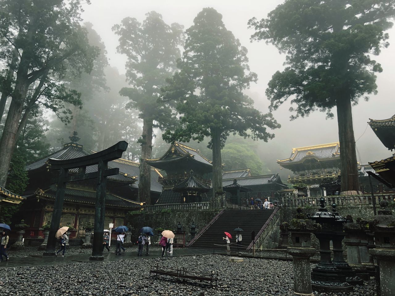 GROUP OF PEOPLE IN TEMPLE