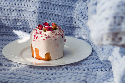 Close-up of cake on table