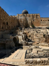 Low angle view of old ruins