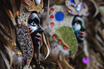 Close-up of people wearing masks in carnival