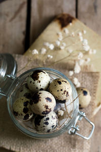 Close-up of dessert on table