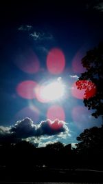 Silhouette trees against sky