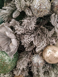 High angle view of christmas tree
