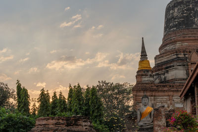 View of temple building against sky