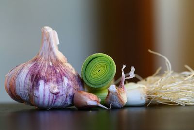 Close-up of vegetables on table