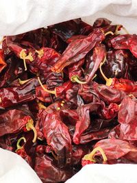 Close-up of red chili peppers