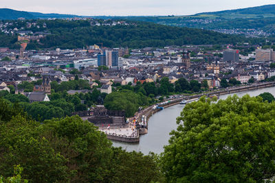 Panoramic view of koblenz, a city in germany.