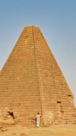 Low angle view of historical building against clear sky