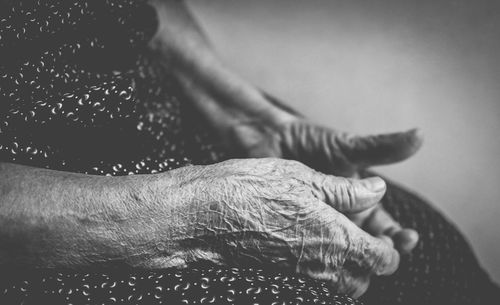 Close-up of female hands