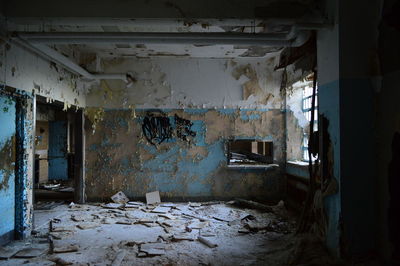 Interior of abandoned house