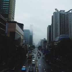 City street with buildings in background