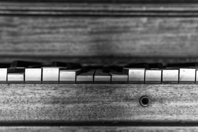 Close-up of piano keys