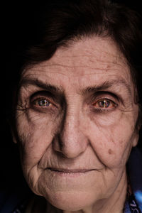 Close-up portrait of senior woman