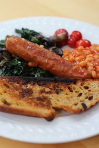 Close-up of food in plate