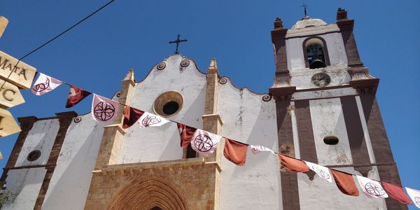 Low angle view of traditional building against sky