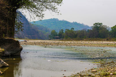 Scenic view of river against sky