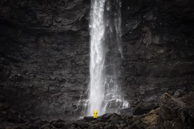 Scenic view of waterfall