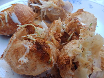 Close-up of gol gappy. pakistani street food. it defines the beauty of capturing the moment.