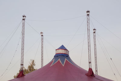 Tent against clear sky