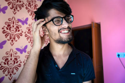 Portrait of smiling young man