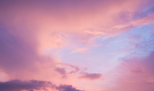 Low angle view of sky at sunset