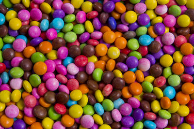 Full frame shot of colorful candies