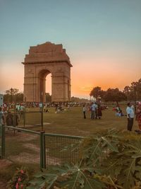 Tourists at a temple