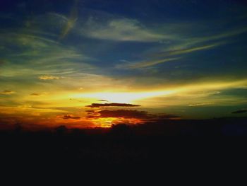 Scenic view of sunset sky