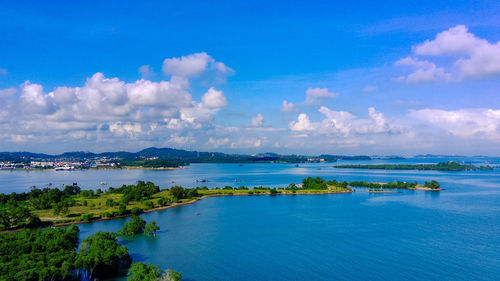 Scenic view of sea against sky in batam