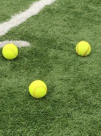 Yellow ball on the ground