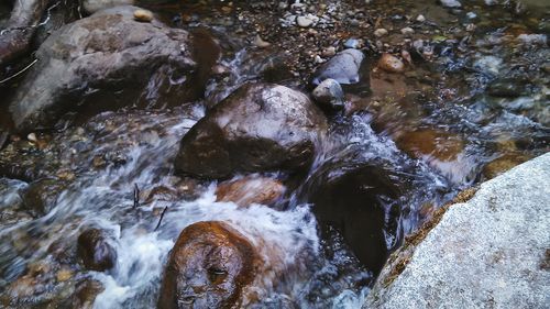 Stream flowing through rocks