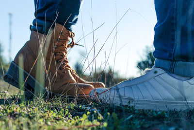 Low section of people on grass