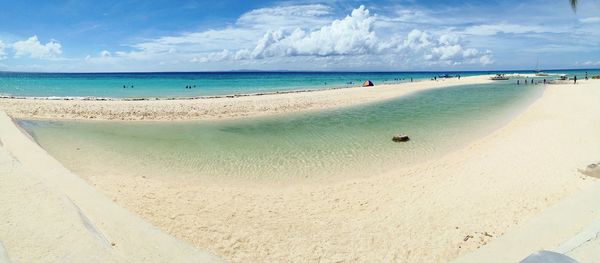 Panoramic view of beach