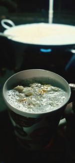 Close-up of soup in bowl