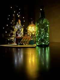 Close-up of illuminated light bulb