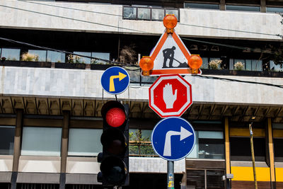 Close-up of road sign