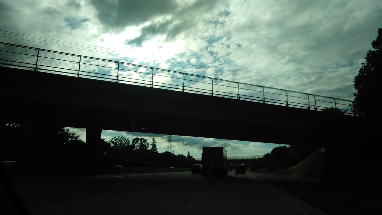 LOW ANGLE VIEW OF SILHOUETTE BRIDGE AGAINST SKY