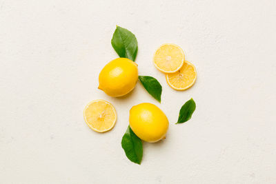 High angle view of food on white background