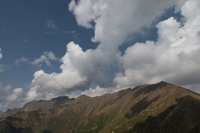 Low angle view of mountain against sky