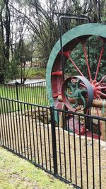 Metal structure in park