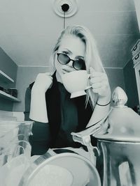 Young woman wearing hat