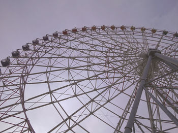 Low angle view of ferris wheel against sky