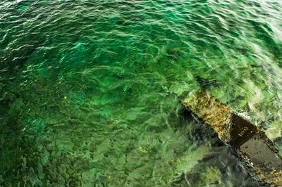 High angle view of sea