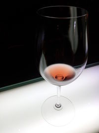 Close-up of wineglass on table